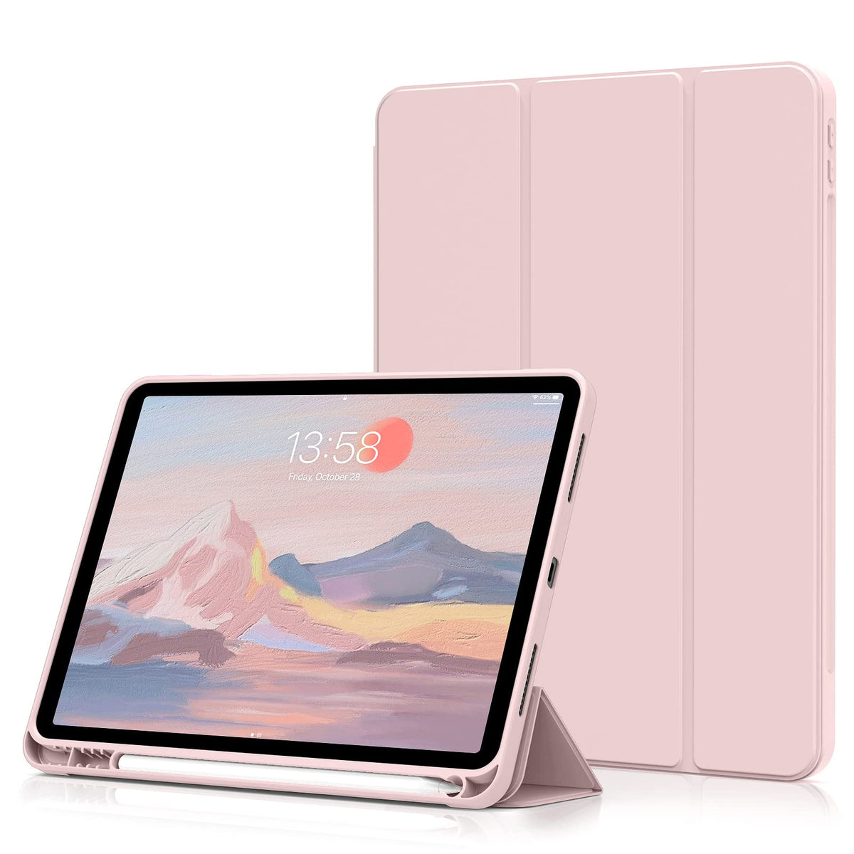 aoub Case for iPad Air 11 Inch M3(2025)/M2(2024) 7th/6th Generation, Case with Holder for iPad Air 5th / 4th Gen 2022/2020 10.9 inch, Supports Pencil