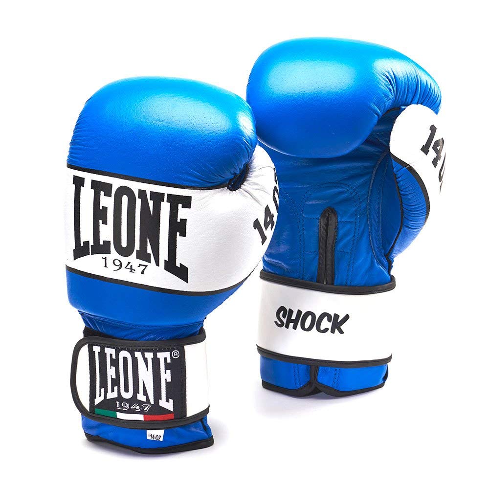 LEONE 1947, Shock Boxing Gloves, Unisex Adult, Blue, 12 OZ, GN047