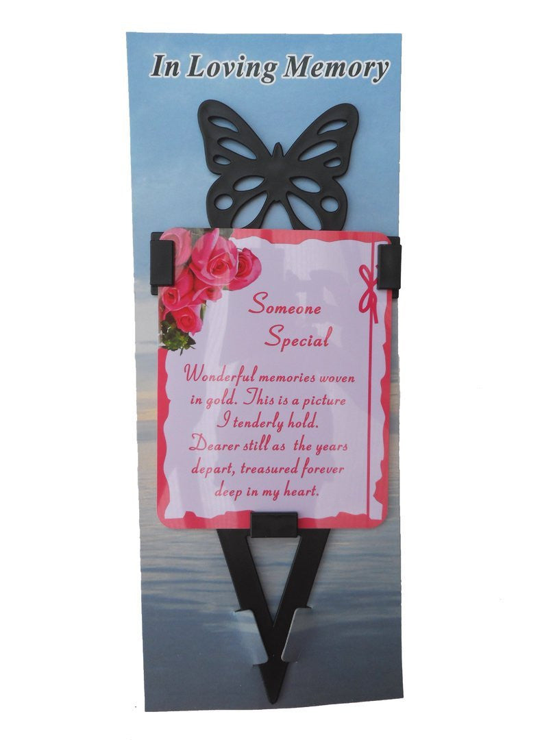 Someone Special Memorial Laminated Card With Butterfly Stake Holder And Special Message By Homestreet