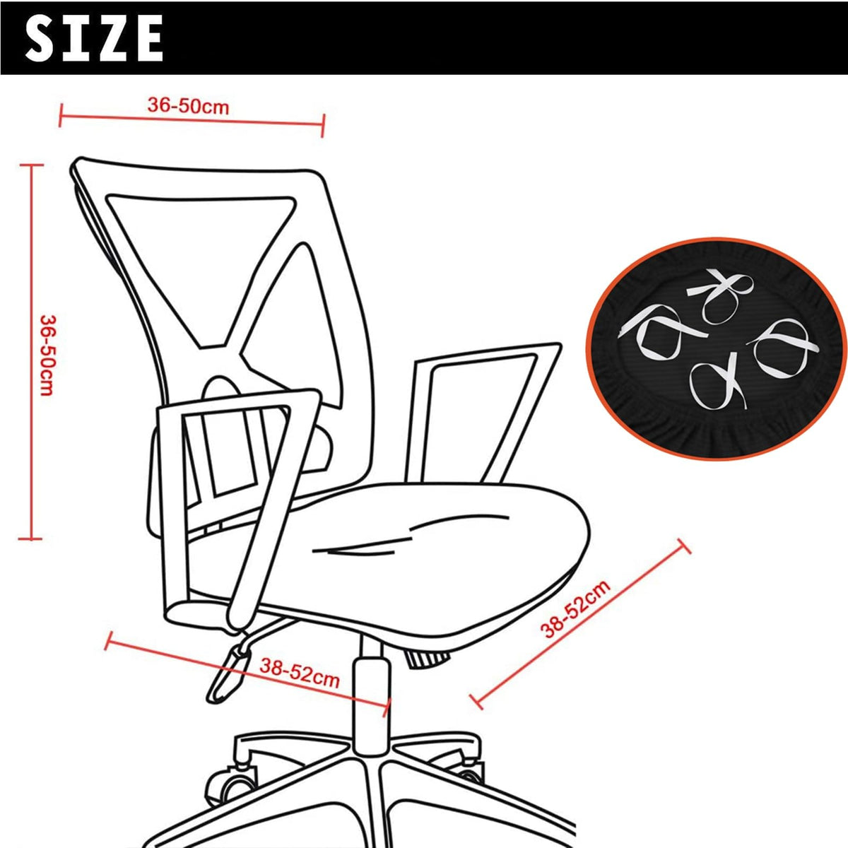 DHXYZZB Computer Office Chair Cover - Protective Stretchable Chair Covers Stretch Chair Slipcover