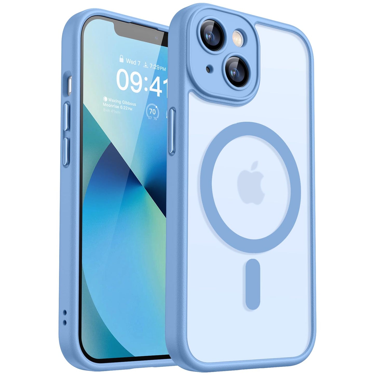 CANSHN Magnetic Compatible with iPhone 13 Case(6.1 Inch), Upgraded [Full Camera Protection] [Compatible with Magsafe] [Translucent Matte] Shockproof