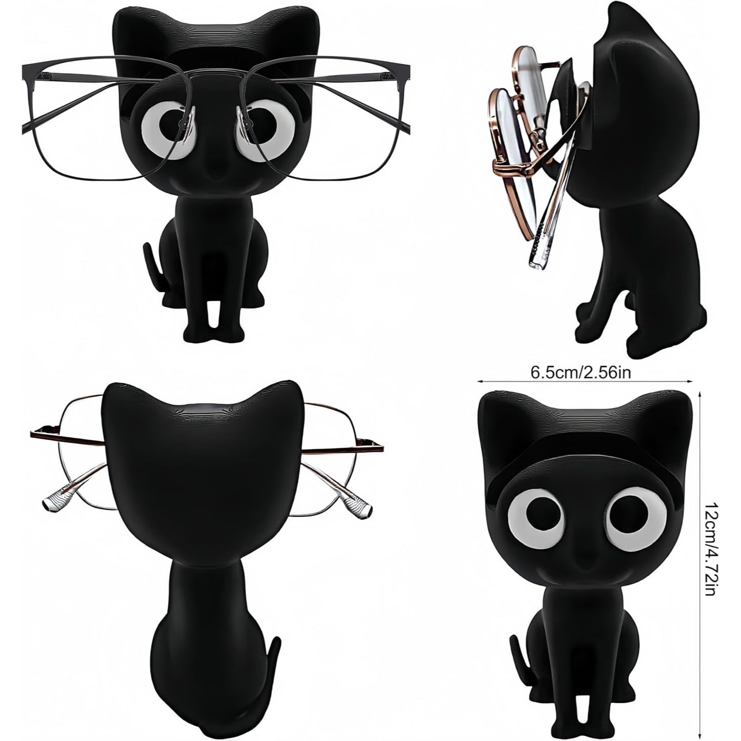 Cuikaan Cat Glasses Holder Stand,3D Printed Animal Glasses Stand for Desk & Living Room Decor,Cat G/lasses Holder,Eyeglasses & Sunglasses