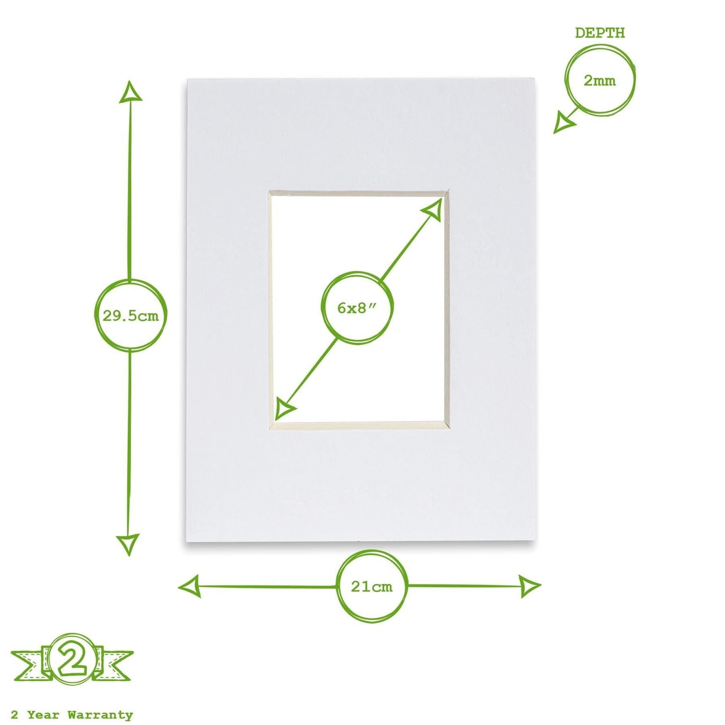 A4 Frame Picture Mounts - for A5 (6" x 8") Image - Pack of 10