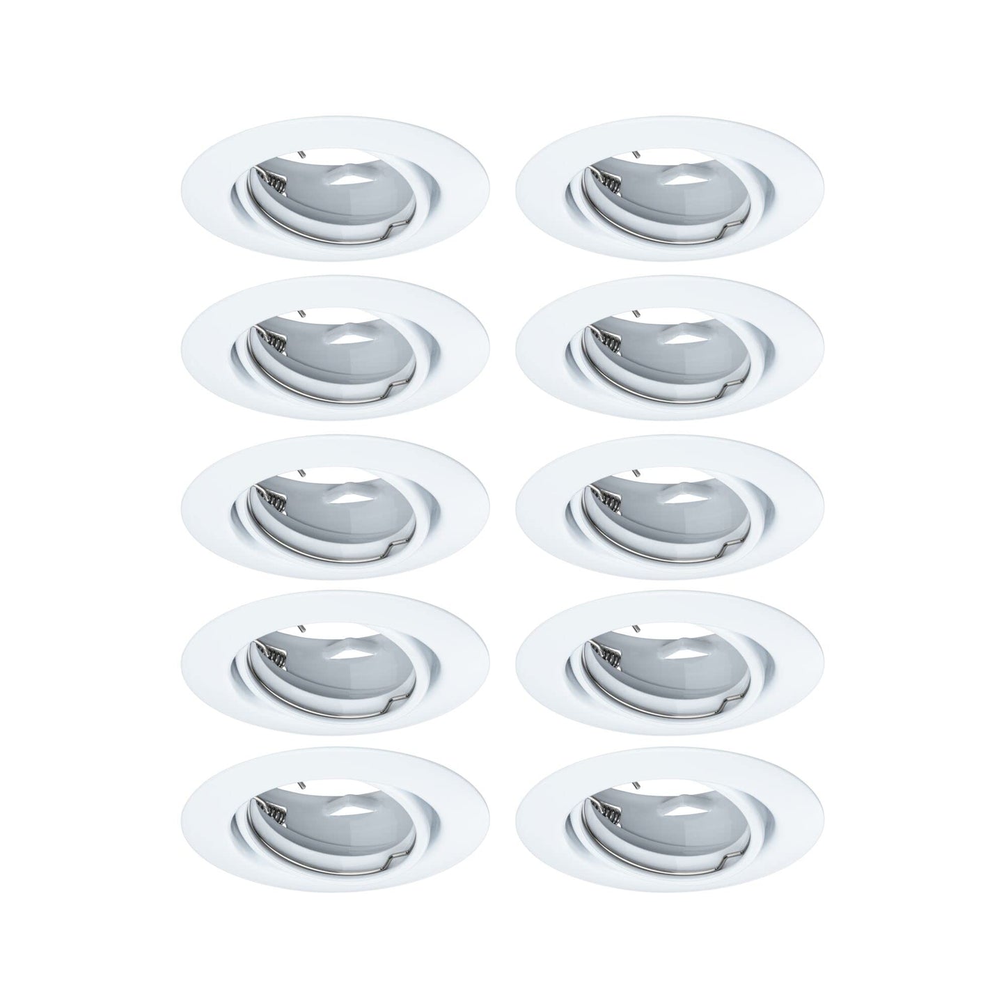 Paulmann 93400 LED Base recessed luminaire Round swivelling max. 10x10 watts recessed Spotlight White recessed lamp Metal Ceiling spot GU10
