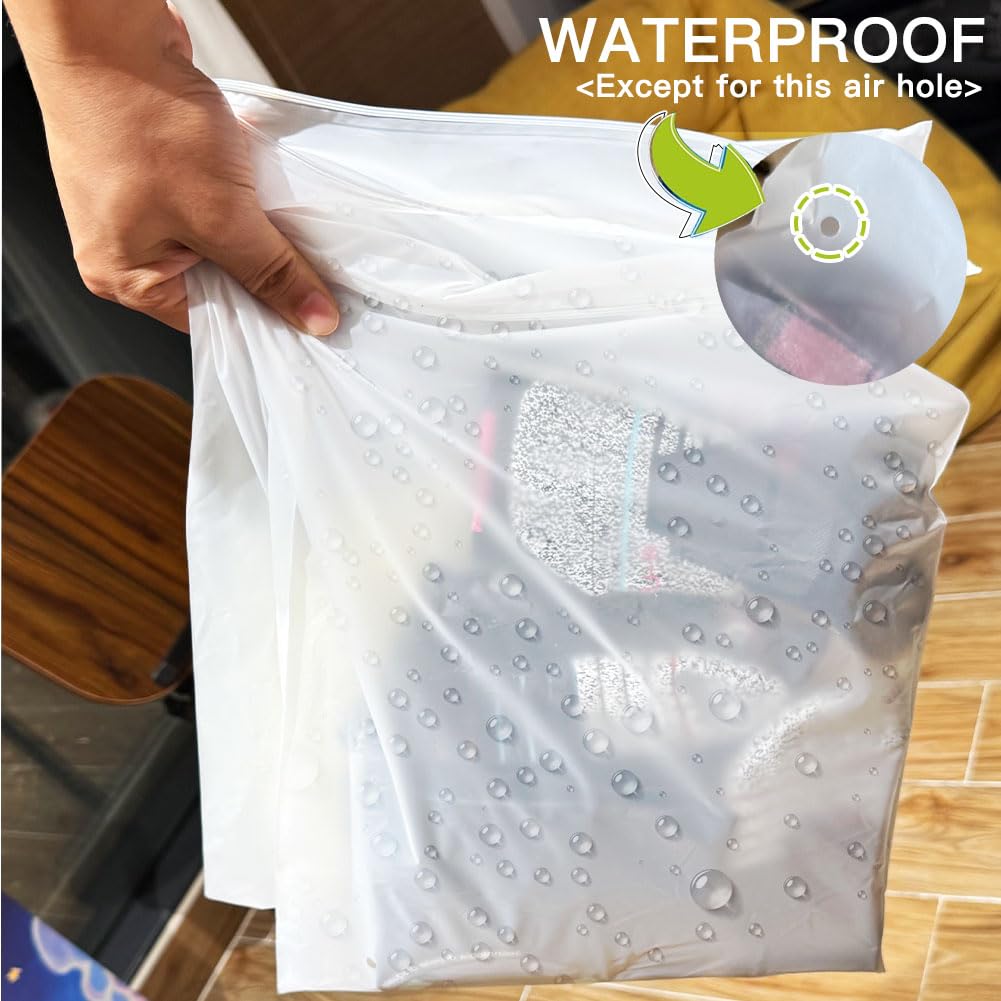 Zip Lock Bags, 20Pcs 40x30cm Clothes Bags, Hospital Bag Organiser Pouches