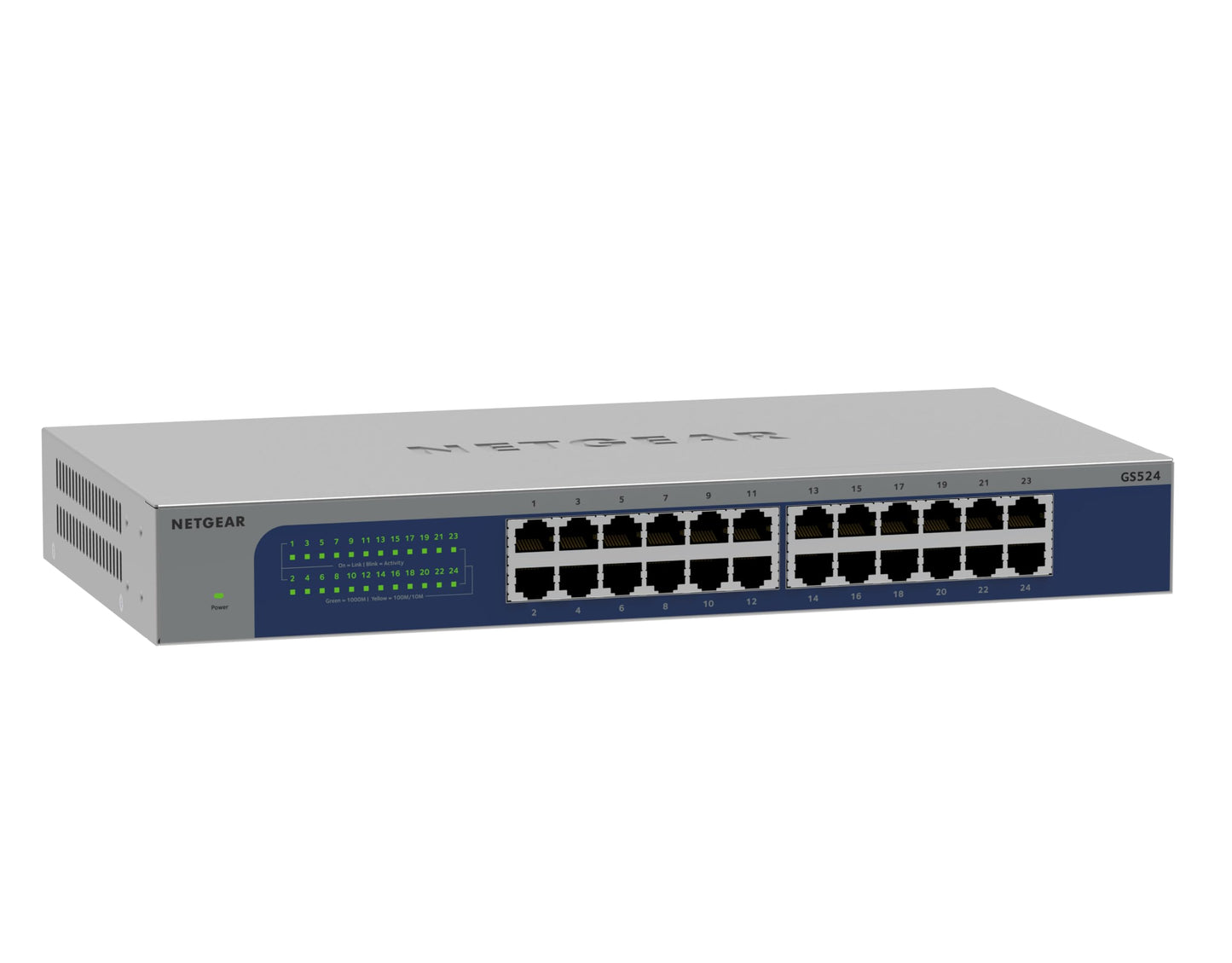 NETGEAR 24-Port Gigabit Ethernet Unmanaged Network Switch (GS524) ? Desktop, Wall or Rack Mount, and Limited Lifetime Protection