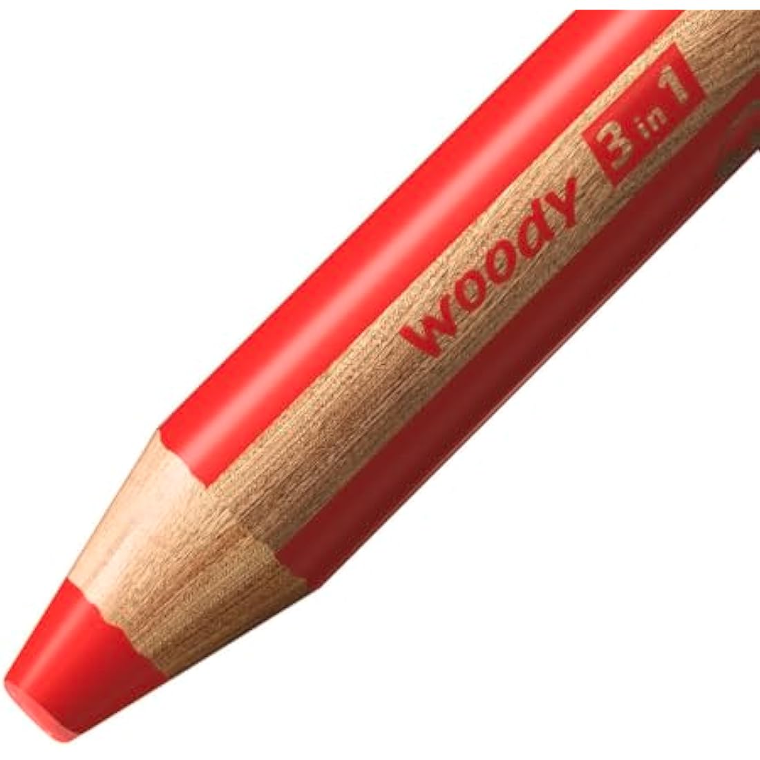 STABILO woody 3-in-1 - Multi-Talented Pencil - ARTY - Pack of 18 - Assorted Colours with Sharpener and Paint Brush