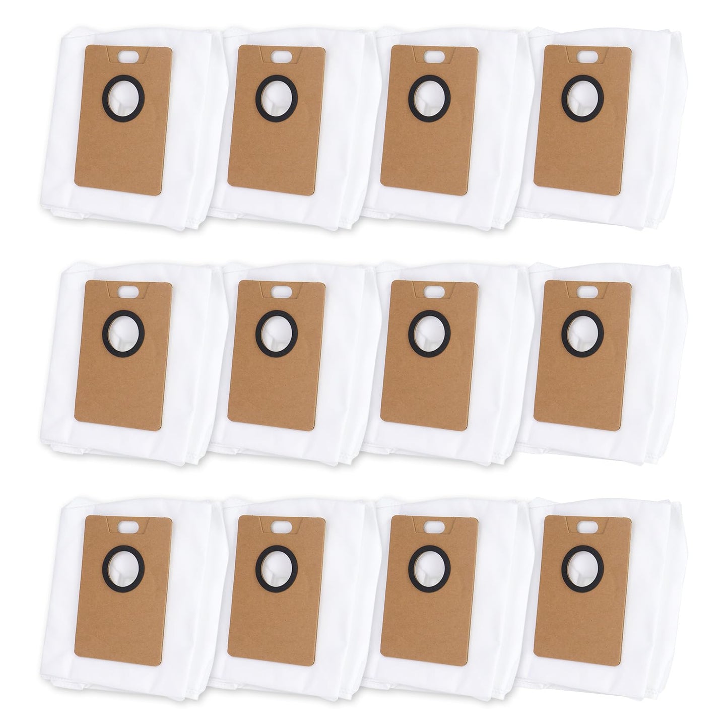 12 Pack Dust Bags RVA202 Compatible with Tapo RV30 Max Plus, RV20 Max Plus Robot Vacuum Cleaner, 3.5L Large Capacity Vacuum Cleaner Bags Replacement