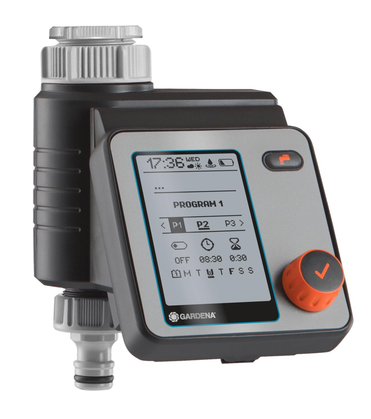 Gardena Watering Control Master: Automatic and time-saving watering, 6 schedules, LCD display, Water Now function, Safe-Stop (1892-20)