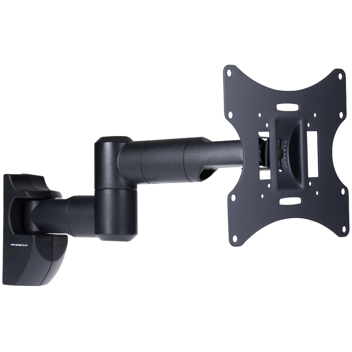 ProperAV Swing Arm TV Wall Bracket 23" 24" 28" 32" 37" 40" 42" 43" 46" Tilt 20? VESA Max 200x200 Dual Pivot Black