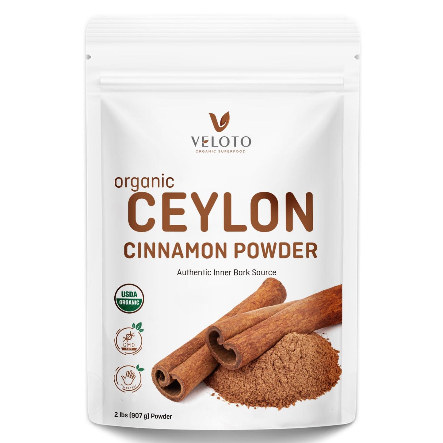 Organic Ceylon Cinnamon Powder, 100% Pure, No Additives, No Preservatives, GMO Free, Vegan, Perfect for Baking, Cooking, and Beverages, 907G