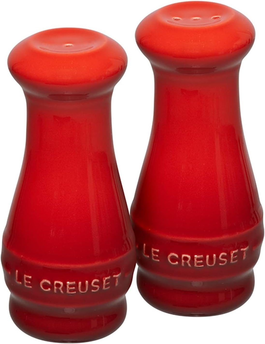 Le Creuset Salt And Pepper Shaker Kit 110 Ml Red. New but open scruffy box.