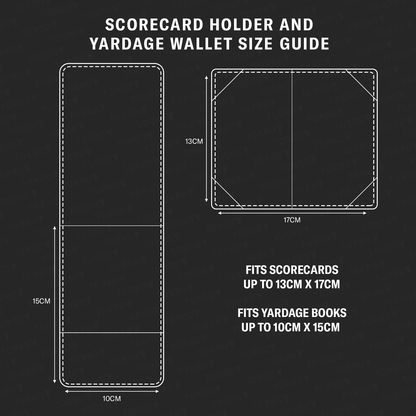 TORRO Golf Scorecard and Yardage Book Holder ? Genuine Leather Golf Score Card and Yardage Wallet with Pencil Loop (Black with Red Detail)