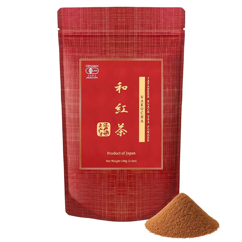 YEDOENSIS Wakocha Powder - Authentic Japanese Black Tea Powder, Vegan, Gluten-Free (100g)