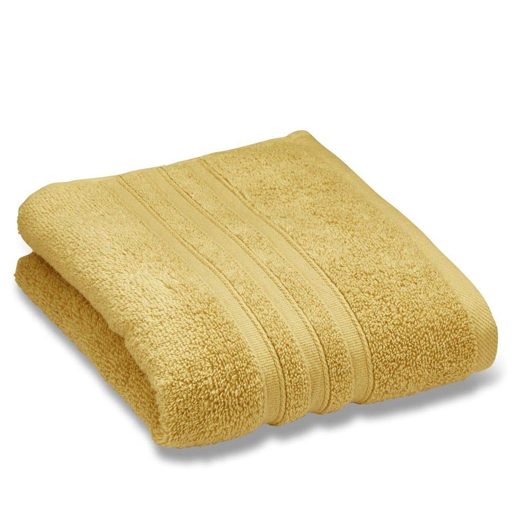 Catherine Lansfield Zero Twist Cotton 90x140cm Bath Sheet Ochre