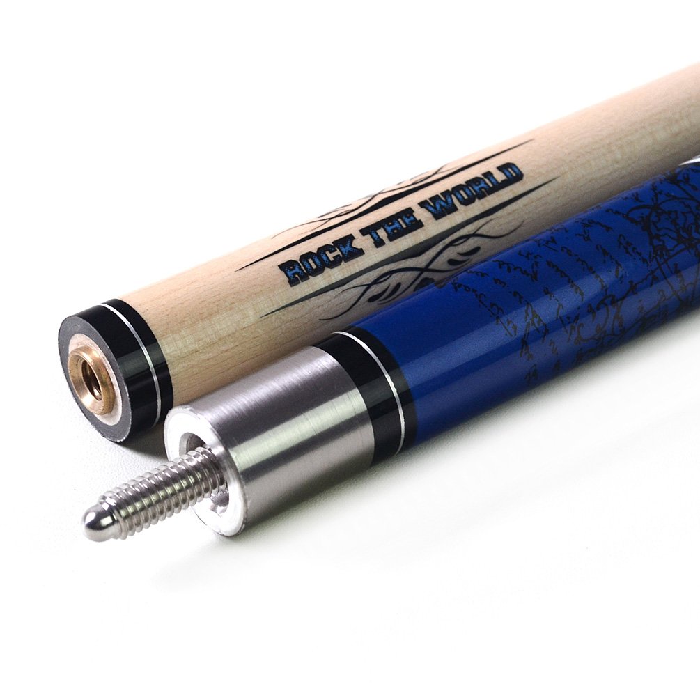 CUESOUL ROCKIN Series 58" 21oz Maple Pool Cue Stick Set with Joint Protector/Shaft Protector and Cue Towel(G405)
