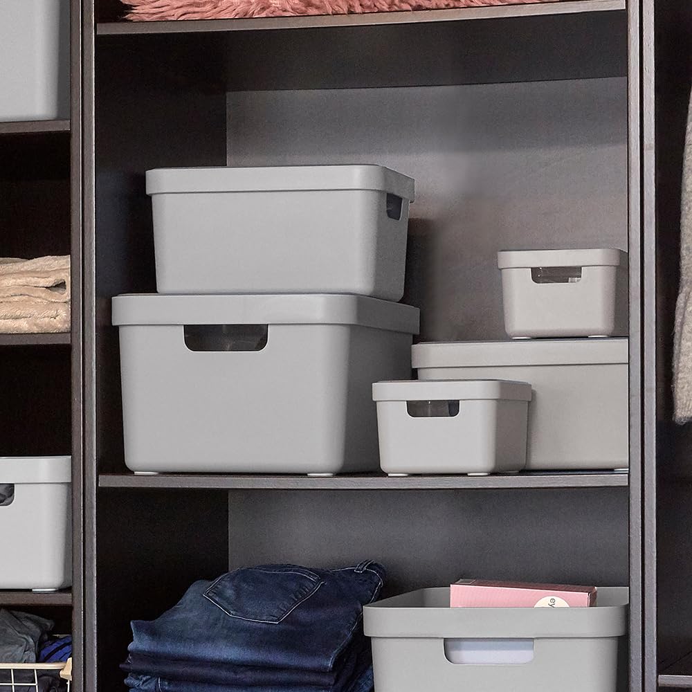 Sunware Sigma Home Storage Box, Light Grey, 32 Litre