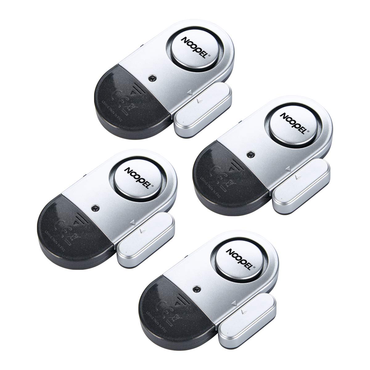 Door Window Alarm 4 Pack Noopel Home Security Ultra-Slim Wireless Magnetic Sensor Burglar Anti-theft 120DB Alarm with Batteries included - DIY EASY to