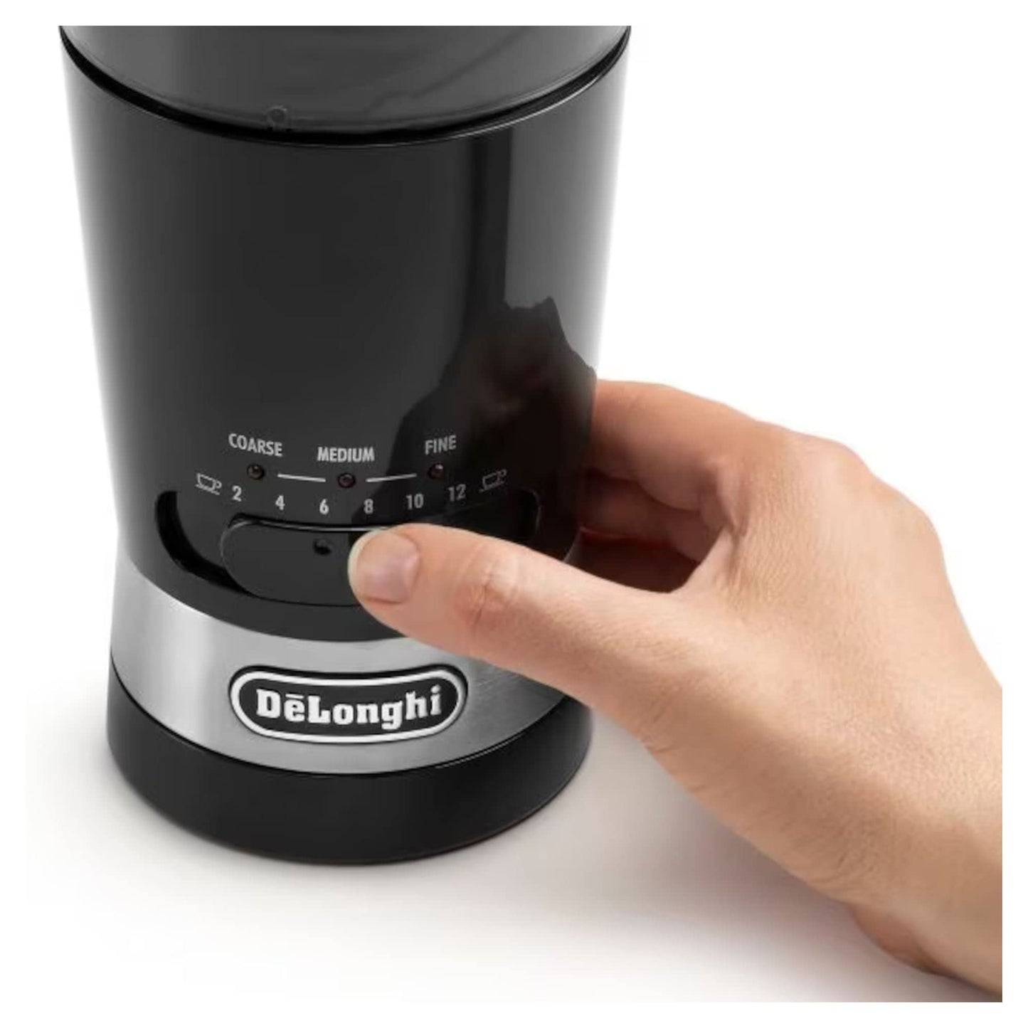 De'Longhi KG210 Electric Coffee Grinder, Stainless Steel, Black