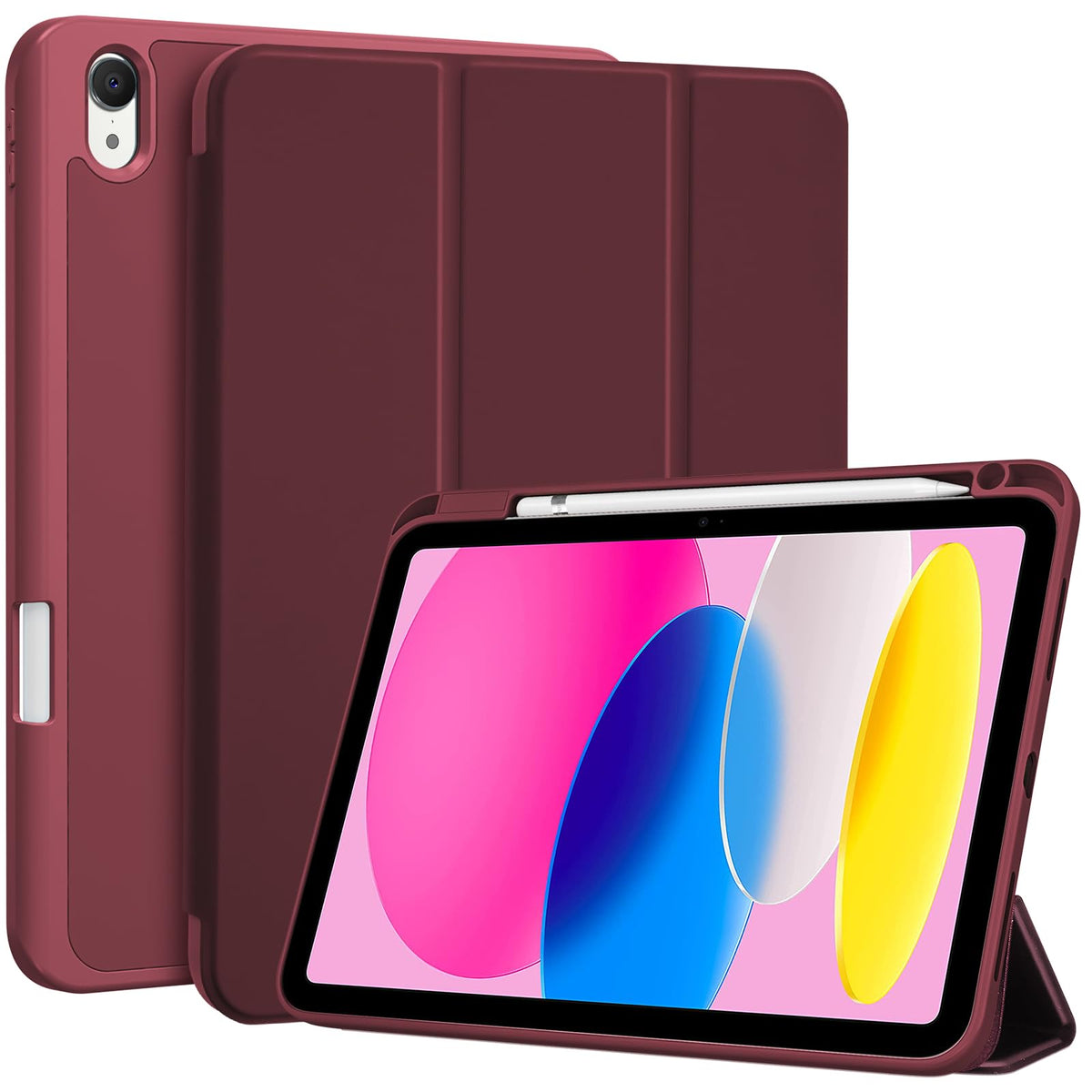 ProCase for iPad (A16) 11th Generation 11 Inch 2025/ iPad 10th Generation 10.9 Inch 2022 Case with Pencil Holder, Hybrid Cover with Soft TPU Back,