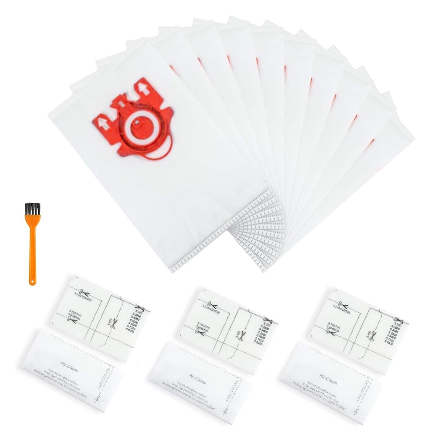 10 Pack FJM Vacuum Bags Compatible With Miele Hoover Bags FJM, FJM Vacuum Bag, for Complete C1, Compact C1, Compact C2, S6 S4 Series with 3 Motor 3