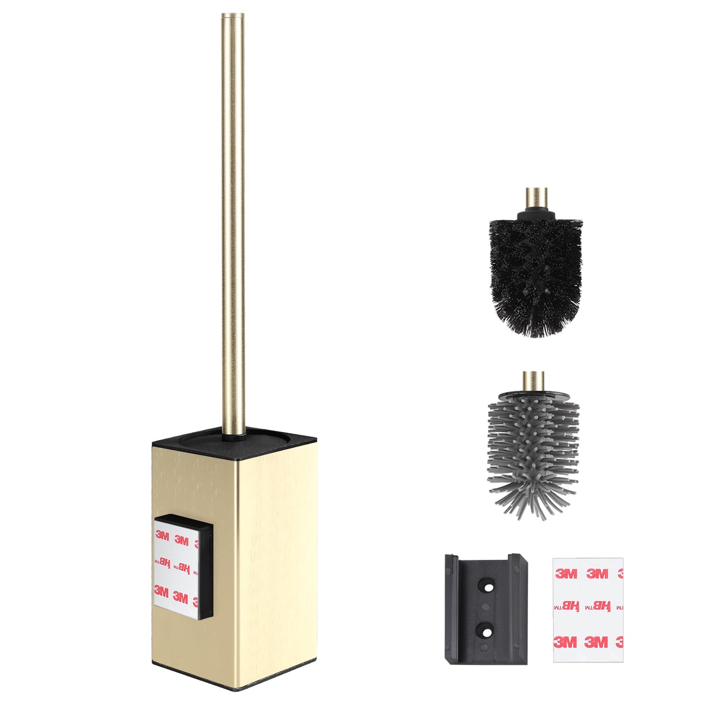 DAZI Toilet Brush with wall mount, Gold Toilet brush rustproof metal modern design