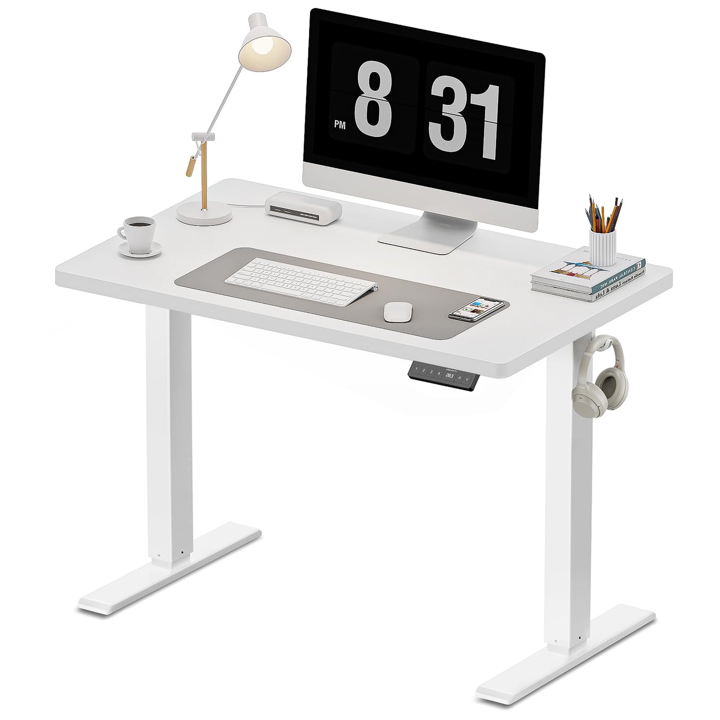 WALKINGDESK Electric Standing Desk, 80 x 60 cm, White