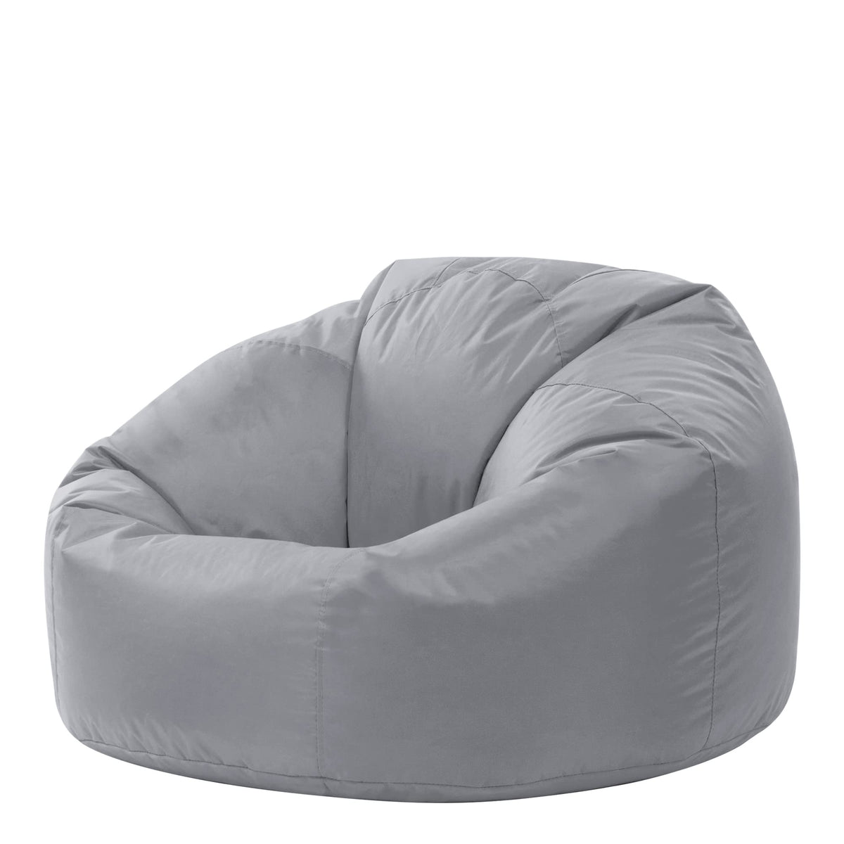 Bean Bag Bazaar Outdoor Bean Bag, Grey, Water Resistant Fabric, Large Beanbag with Filling Included, Floor Chair, Garden Chair, Outdoor Seating,