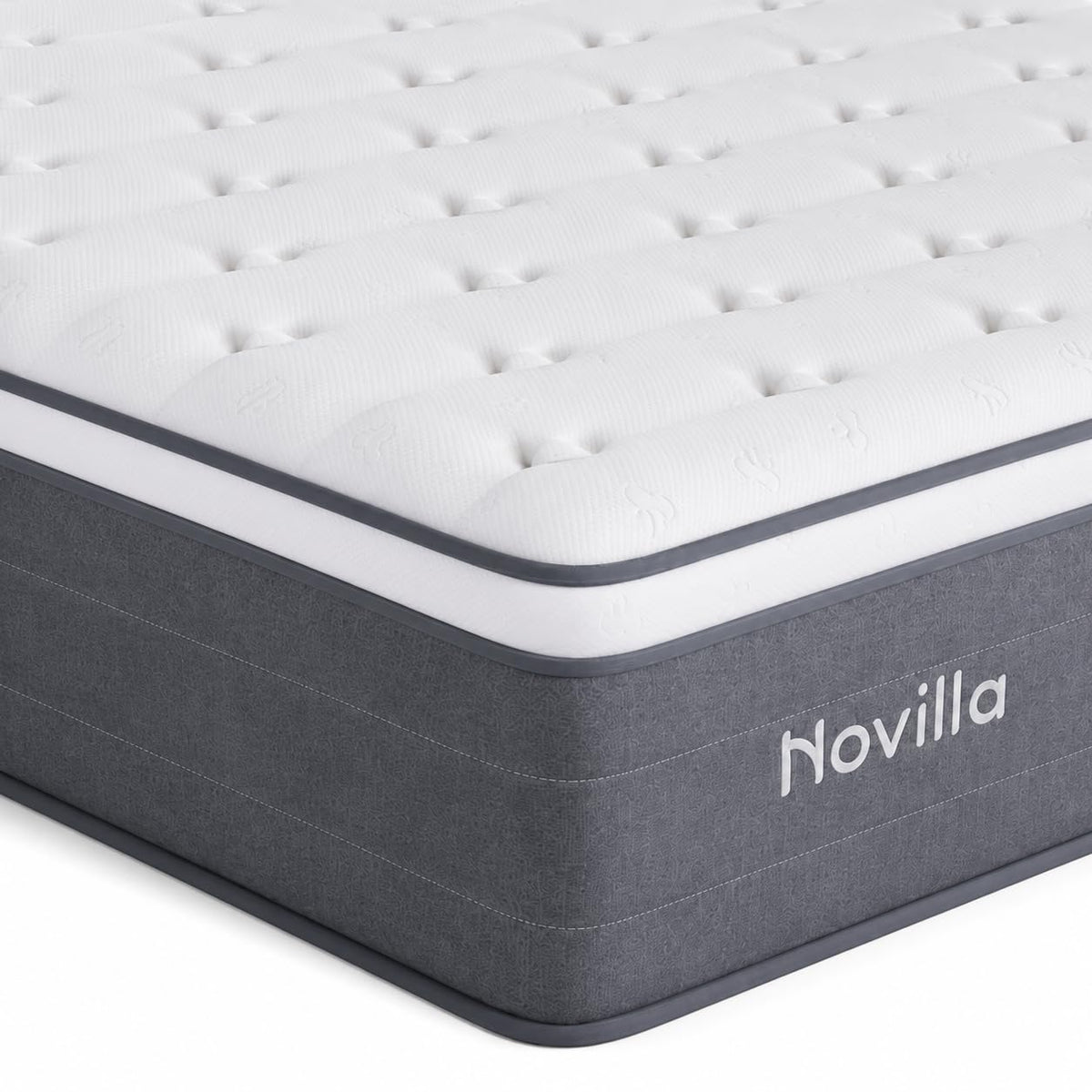 Novilla Small Single Mattress 2FT6 – 27CM Medium Firm Memory Foam Hybrid Mattress with 7-Zone Pocket Sprung Support, Motion Isolation