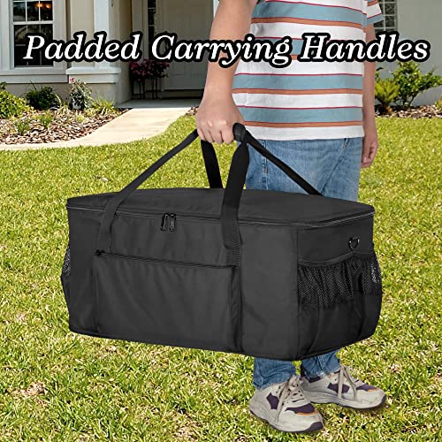 samdew Portable Grill Cover Compatible with Weber Q1000 Q1200 Propane Gas Grill, Grill Carry Bag Compatible with Weber Q1400 Electric Grill, Camp