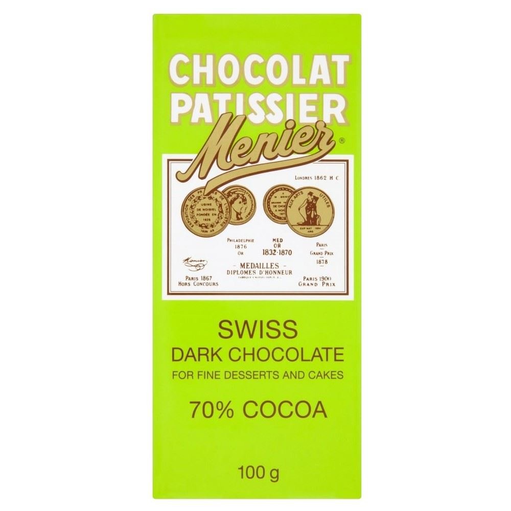 Menier Swiss Dark Cooking Chocolate (100g) - Pack of 6