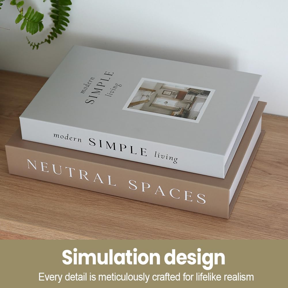 DONGKER Decorative Book,2pcs Home Decor Fake Books for Decorating Bookshelf, Coffee Table, Shelves Living Rooms