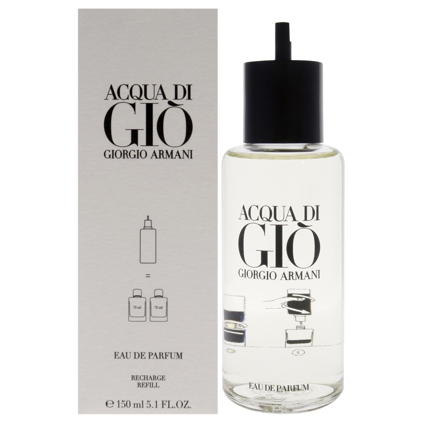 Giorgio Armani Acqua Di Gio Eau De Toilette 150ml Refill Men's Fragrance