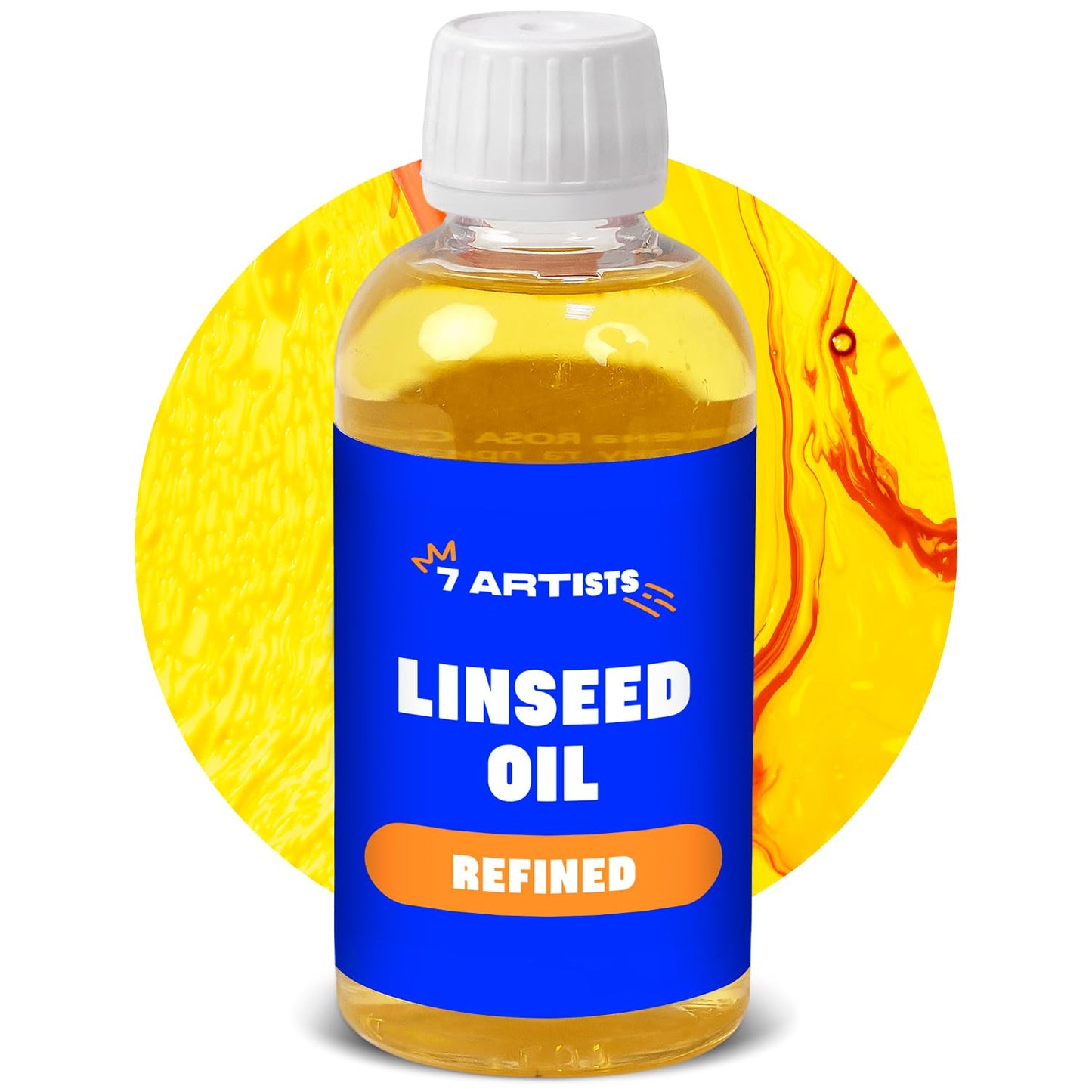 7 Artists Premium Refined Linseed Oil for Oil Paint 250 ml | Linseed Paint Medium, Thinner
