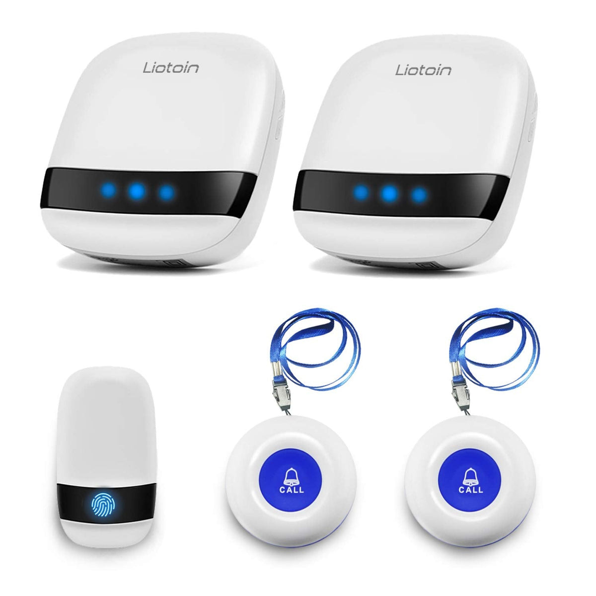 LIOTOIN Wireless Caregiver Pager Elderly Alarm Call Button Personal Alarms Call Bell For Elderly Patient Nurse Panic Alarm Button elderly alert
