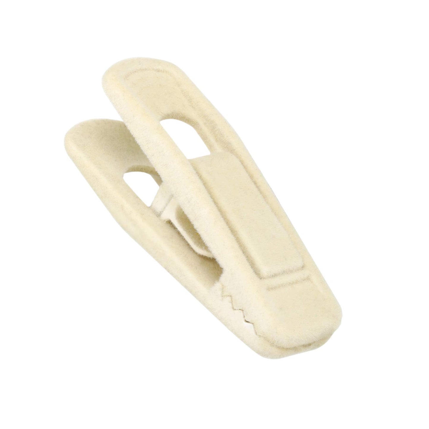 Tinfol 50pc Velvet Hangers Clips, Gray Strong Finger Flocked Clips, Pants Hangers Clips for Thin Clothes Hangers (Beige)