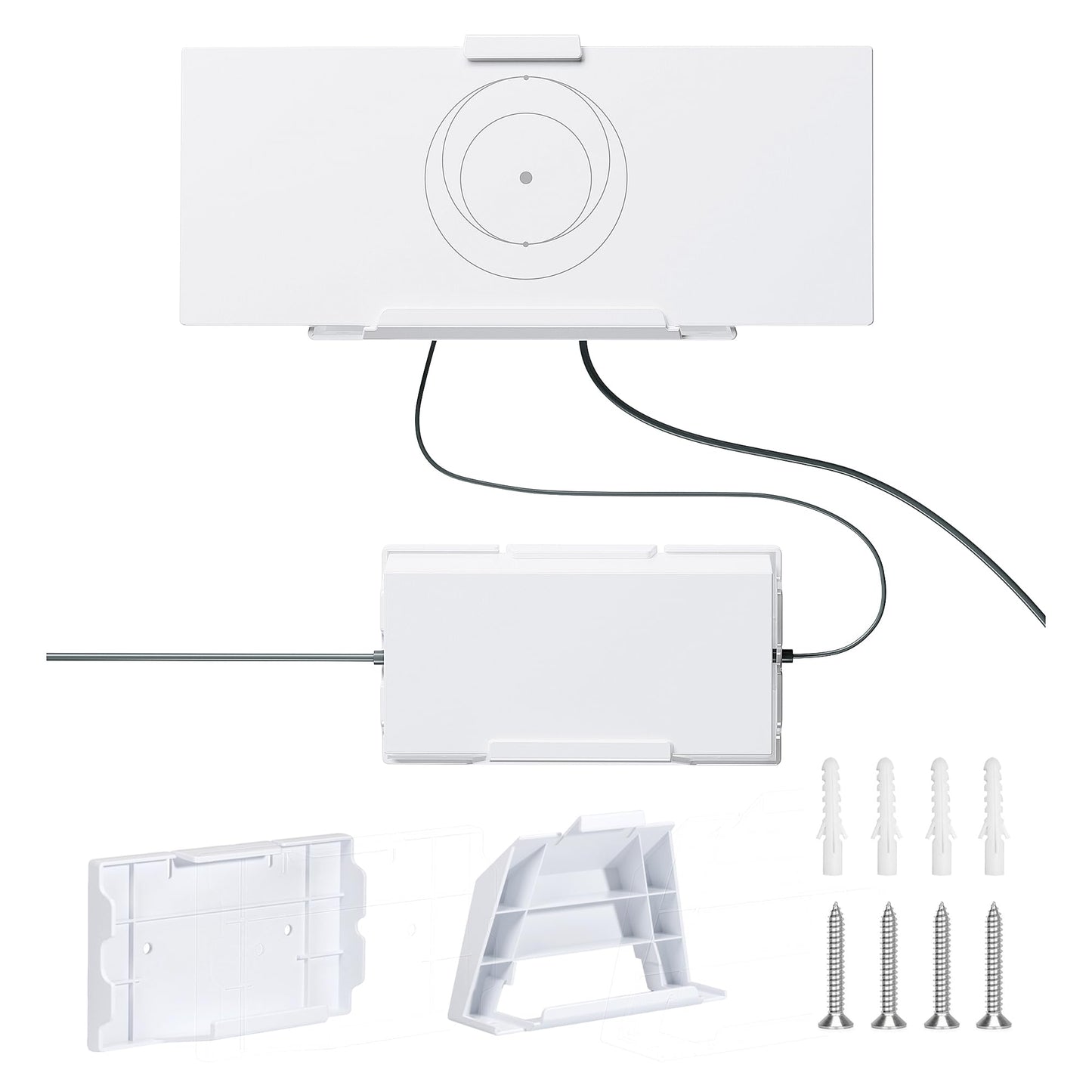 Mskekit Router Wall Mount for Starlink Gen 3,All in One V3 Mesh Router and Power Supply Mounting Kit,for StarLink V3&Gen3 HP Standard Router