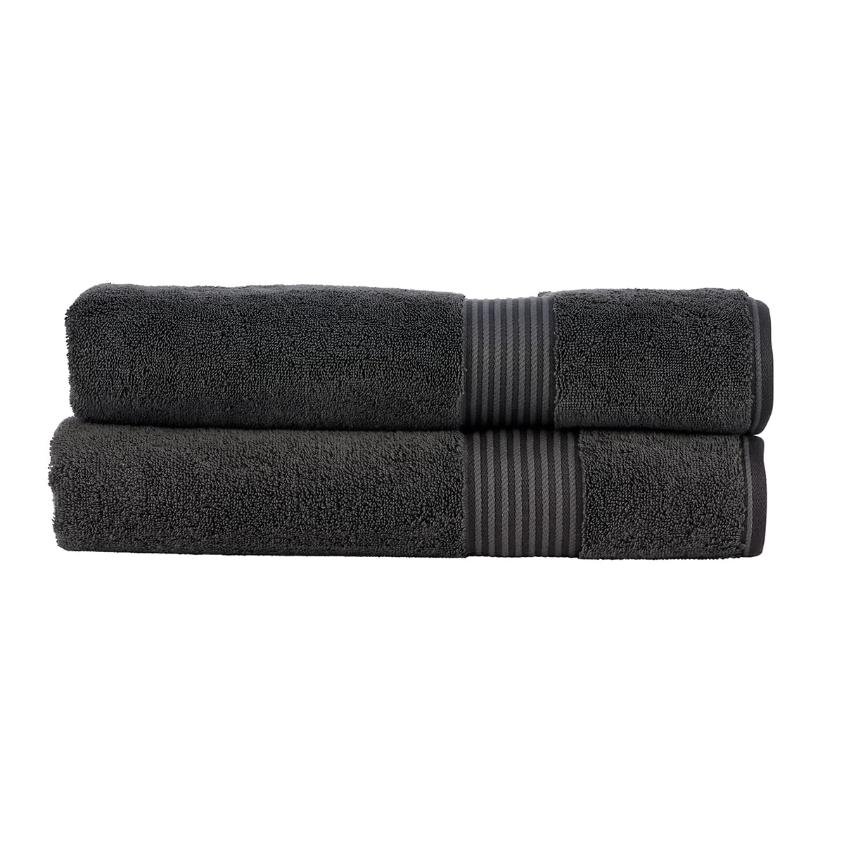 Christy Supreme Hygro 2 Bath Sheets Set | Graphite Dark Grey | 100% Luxury Supima Cotton | Ultra Soft | Super Absorbent | 650GSM