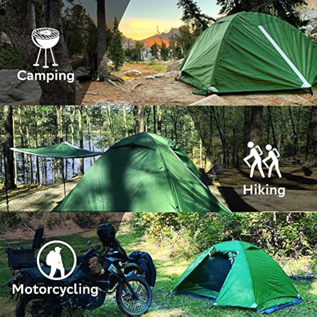 Clostnature Crux Lightweight Camping Tent - 1/2/3/4 Man Tent, Waterproof & Windproof 3 Season Tent, Double Layer, Compact Easy Setup Design for Hiking, Backpacking, Festivals, Family Camping, Outdoor