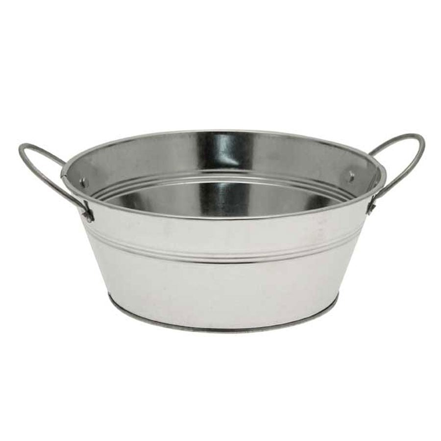 Galvanised Round Bowl with Ears (8 x 19)