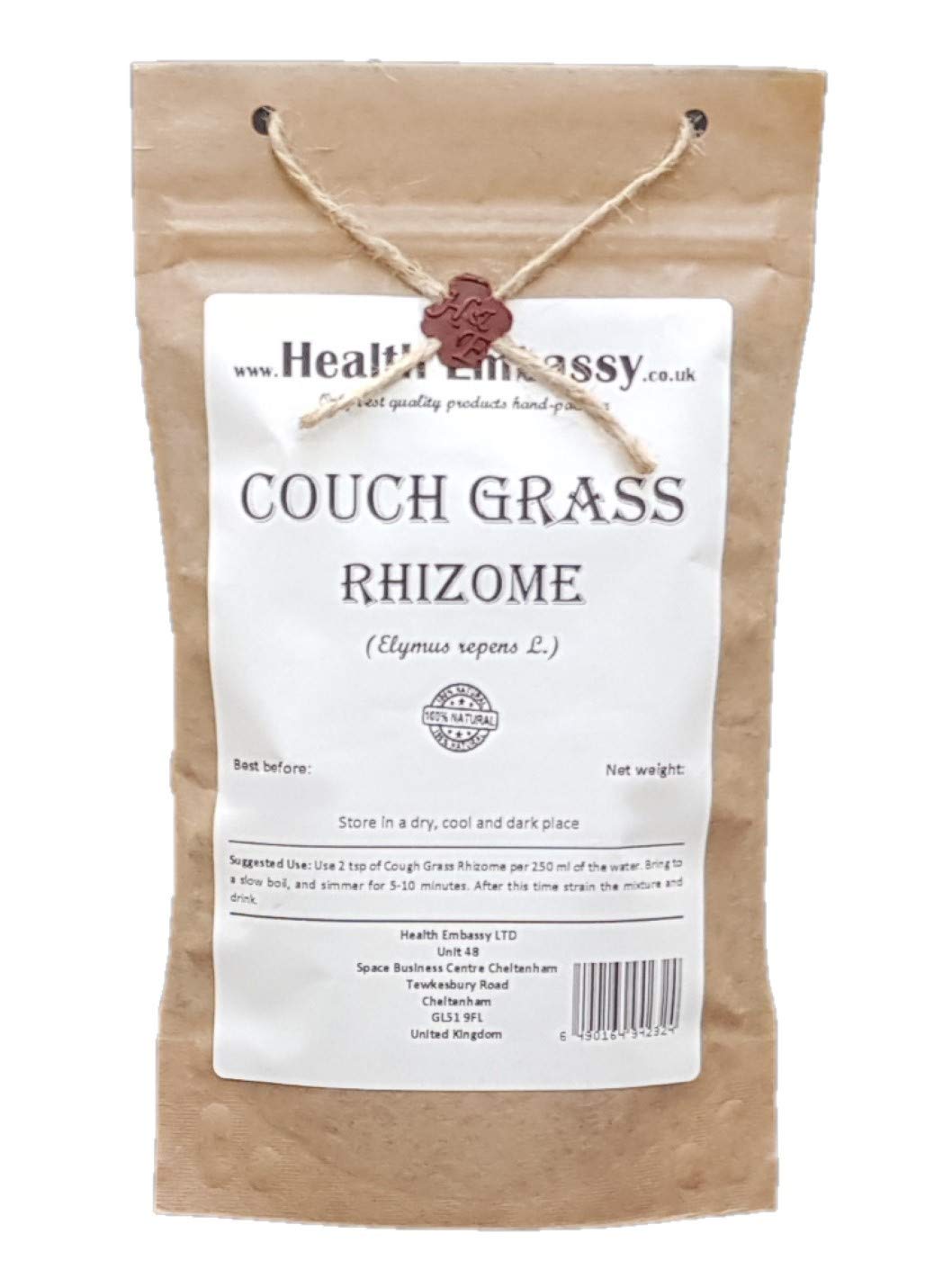 Health Embassy Couch Grass Rhizome Tea | Elymus repens L | 100g