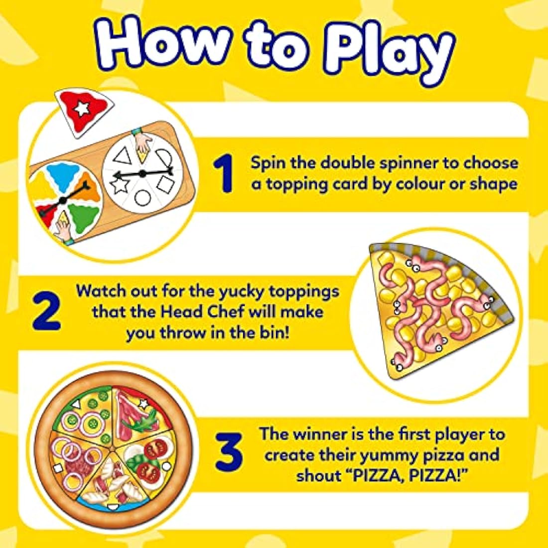 Orchard Toys Pizza, Pizza! Game, Educational Board Game for Preschoolers and Children Age 3-7, Shape and Colour Game, Educational Game Toy