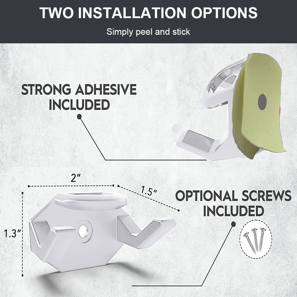 EACHPT Adhesive Hat Hooks,10Pcs Hat Rack for Wall, Adhesive Hat Holder Cap Hook, Minimalist Hat Display Rack Hat Organizer Wall Mounted