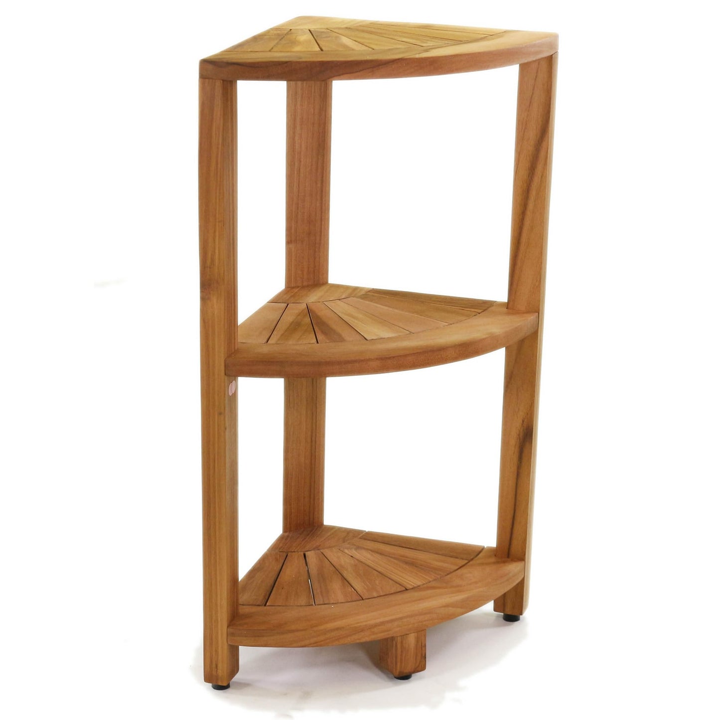 AquaTeak Kai-Petite 12" Teak Corner Shelf Stand, 3 Tier Shower Stand