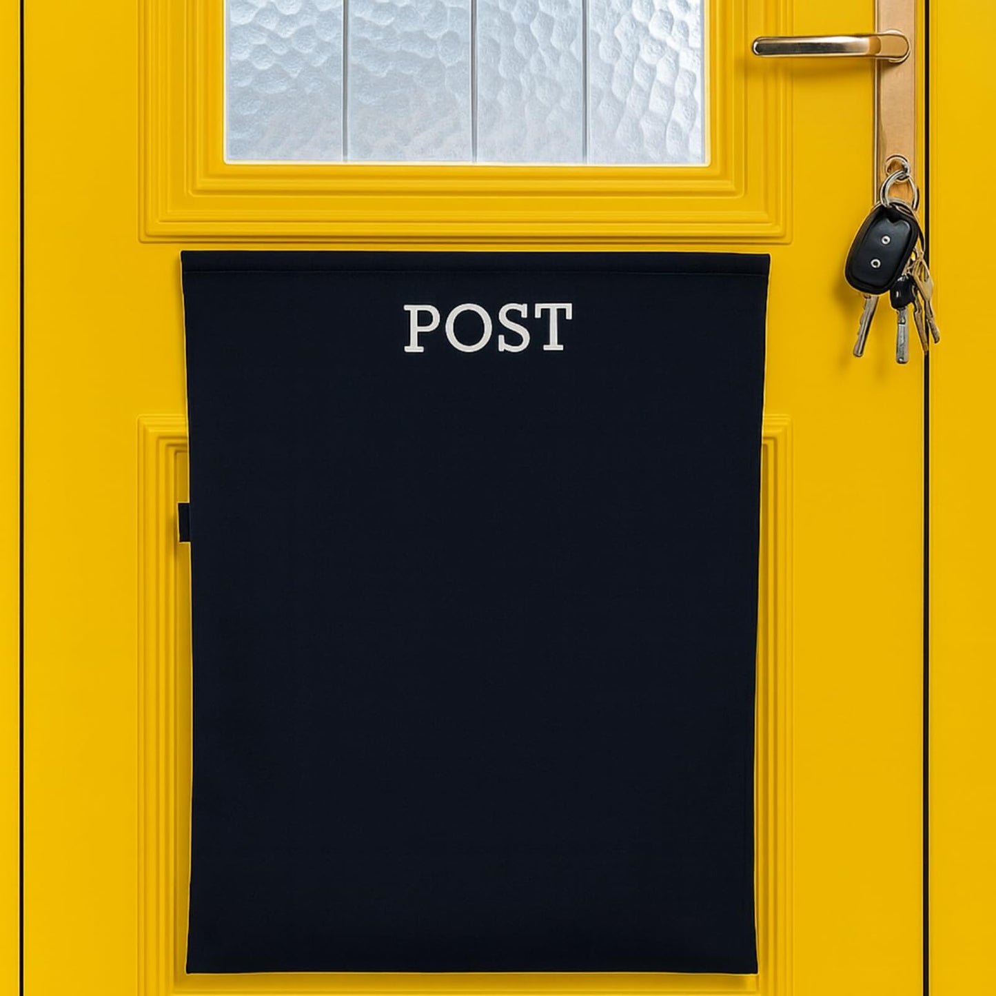 Post Catcher for Letterboxes [Black] No Tools or Screws Needed ? Dog Proof Letter Box Mail Catcher Bag (Black)