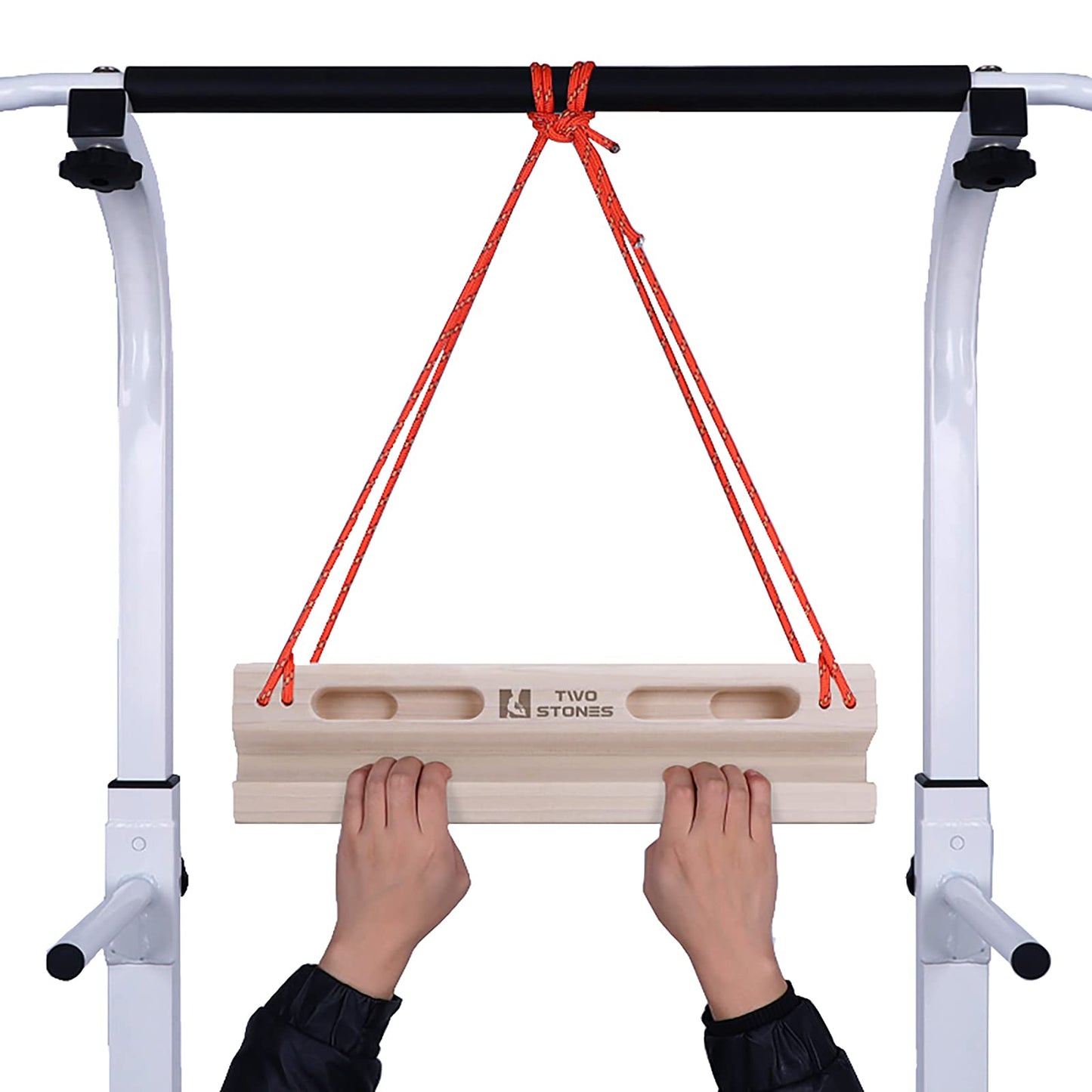 TWO STONES Portable Fingerboard as Rock Climbing Training Boards with Edges and Pockets, Portable Climbing Hangboard as Rock Climbing Finger