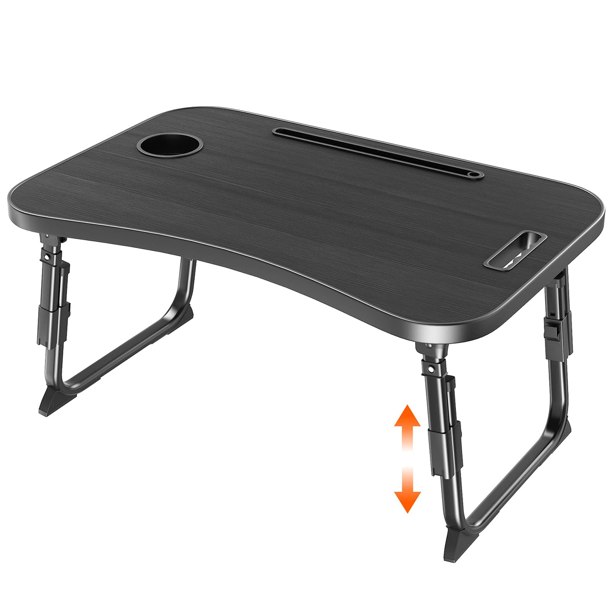 Laptop Desk, Laptop Bed Table with Cup Slot, Reading Holder Notebook Stand Breakfast Tray Book Holder for Sofa, Terrace, Balcony