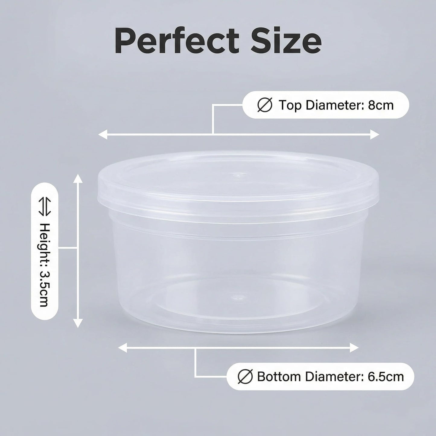 Feelava Slime Containers 24 Pack, Leakproof Clear Plastic Foam Ball Storage Cups Storage Jars Containers With Lids Slime Pots Tubs (40g)