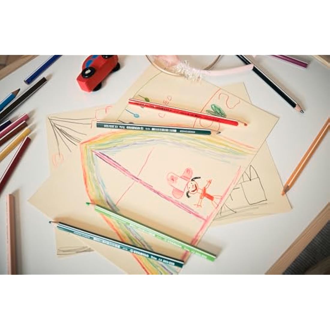 STABILO Trio thick - Triangular Colouring Pencil - Classpack of 300 - with 20 Assorted Colours