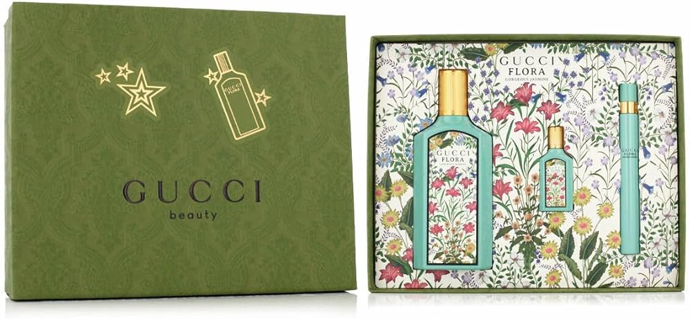 Gucci Flora Gift Set 2 x 5ml Gorgeous Gardenia EDP + 5ml Gorgeous Jasmine EDP + 5ml Gorgeous Magnolia EDP